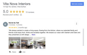 Vita Nova - 5* Google Review